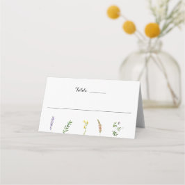 Cartão De Mesa Simples Casamento Floral Rústico Boho de Flores Si