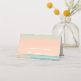 Cartão De Mesa Simples dobrados à beira-mar