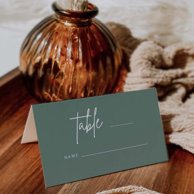 Cartão De Mesa Simples Script Wedding Place Card Mesa Escort H100 (Criador carregado)