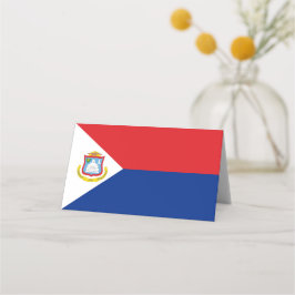 Cartão De Mesa Sint Maarten flag