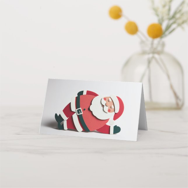 Cartão De Mesa Small Fun Santa Card for Christmas Gifts  (Frente)
