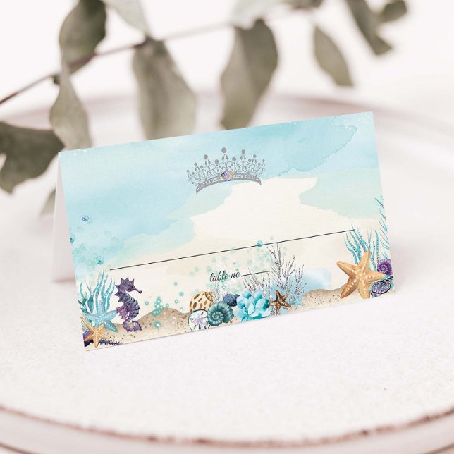 Cartão De Mesa Sob o Sea Beach Sweet 16 Quinceañera XV (Criador carregado)