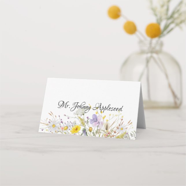Cartão De Mesa Spring Blossom Wedding Place Cards (Frente)