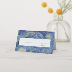 Cartão De Mesa "Starry Night" por Van Gogh
