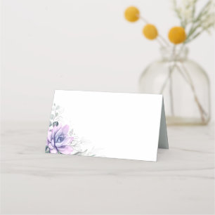 Cartão De Mesa Succulents Greenery Silver deixa casamento