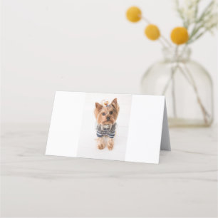 Cartão De Mesa suéter yorkie-in
