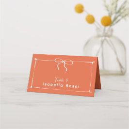 Cartão De Mesa Sunset Letreiro Italiano Whimsical com Casamento d