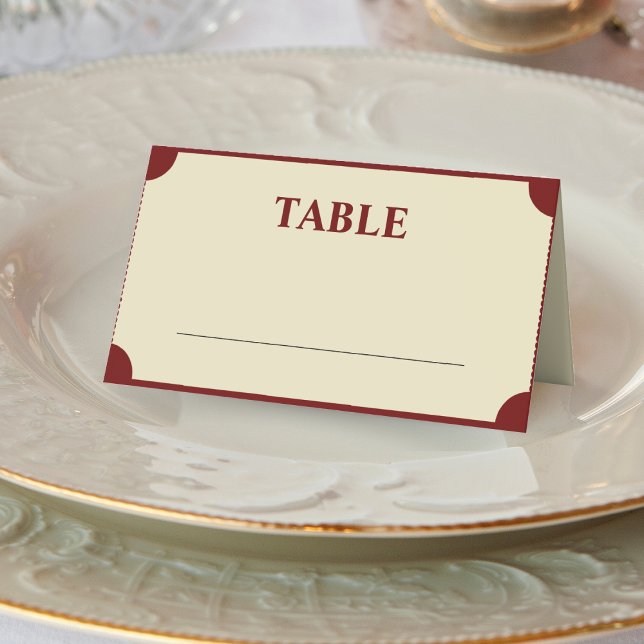 Cartão De Mesa Teatro Retro de Cinema Admite Dois Casamentos de B (Retro Cinema Theater Admit Two Ticket Wedding Place Card)