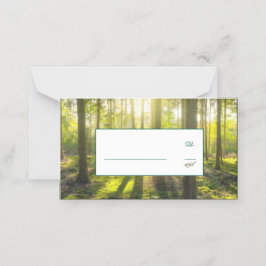 Cartão De Mesa Tema da Floresta Verde