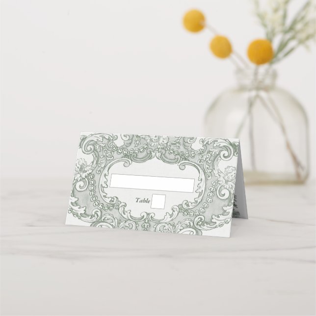 Cartão De Mesa Tema de Casamento do Partido do Jardim Botânico Vi (Frente)