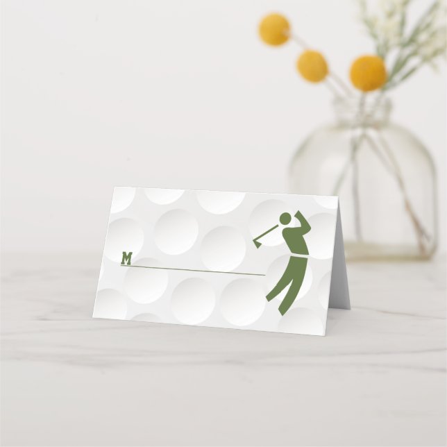 Cartão De Mesa Tema de Golfe Bar Mitzvah (Frente)