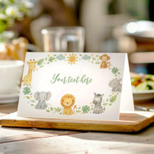 Tenda de Comida de Aniversário de Animais da Selva