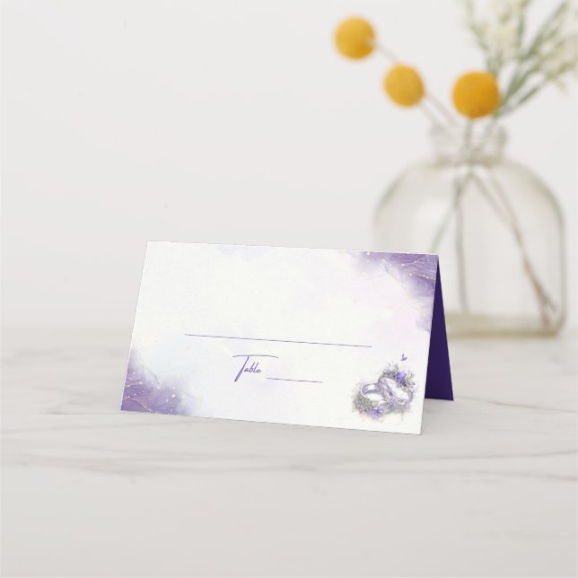 Cartão De Mesa Tendência Lilac Roxo Minimalista Moderna (Verso)