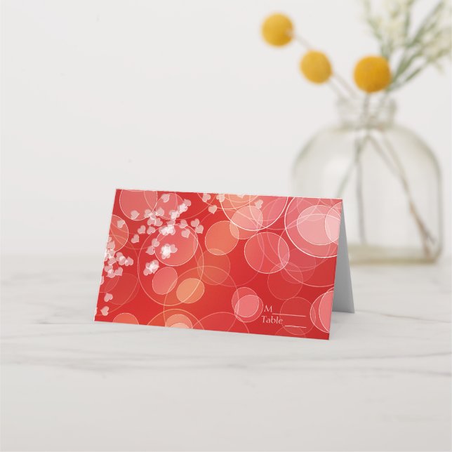 Cartão De Mesa Textura de amor de Abstrack Bokeh (Frente)