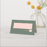 Cartão De Mesa Tipografia Negra Simples Bat Verde Rosa Mitzvah<br><div class="desc">Bold Typografia Blush Pink e Forest Green - Simples Cartão de Bat Mitzvah Place Moderno Minimalista Moderno Simples e Verde</div>