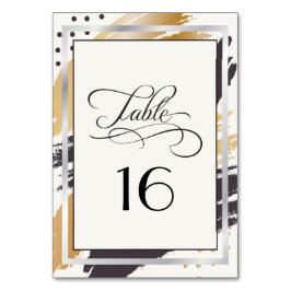 Cartão de mesa | Traços de Tinta Modernos e Tipogr