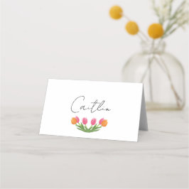 Cartão De Mesa Tulip Bouquet Place Cards