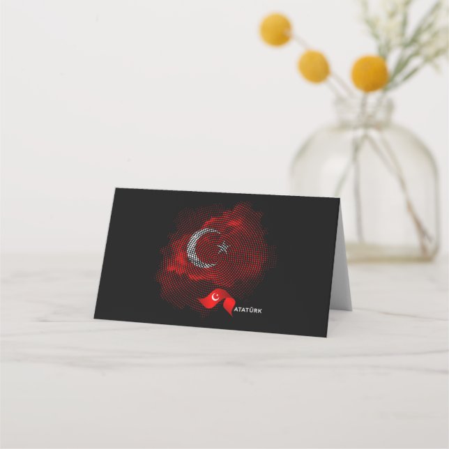 Cartão De Mesa Turkey flag (Frente)