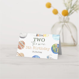 Cartão De Mesa Two The Moon | Modern Space 2nd Birthday Décor