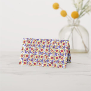 Cartão De Mesa Um design vibrante com creme amarelo e laranja