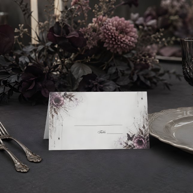 Cartão De Mesa Vampiro Floral Gótico (Criador carregado)