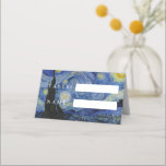 Cartão De Mesa Van Gogh Starry Night Weding<br><div class="desc">Cartões de casamento com a pintura Vincent Van Gogh Starry Night</div>