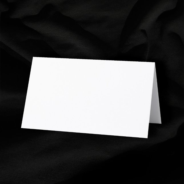 Cartão De Mesa Vazio Branco Simples, Casamento Dobrado De 2" x 3, (Plain White Blank 2" x 3.5" Folded Wedding Place Card)