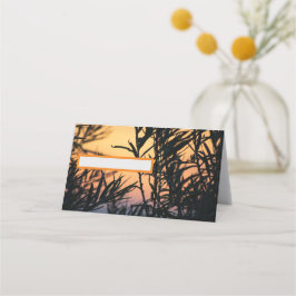 Cartão De Mesa Vegetação ao pôr do sol