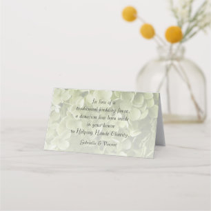 Cartão De Mesa Verde Annabelle Hydrangea Nuptura Favoritos