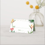 Cartão De Mesa Verde Dourado Bat Mitzvah Tropical Watercolor<br><div class="desc">Nenhuma festa do Bat Mitzvah está completa sem cartões de lugar personalizados. Deixe o seu Bat Mitzvah favorito se orgulhar, se regozijar e celebrar seu marco em seu partido perfeitamente coordenado. Na moda, atordoante, colorida, ave aquática tropical de flores do paraíso, azul-estrela de David e pontos brilhantes, juntamente com o...</div>