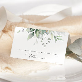 Cartão De Mesa Verdura, Folhas de Eucalipto, Casamento Botânico