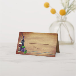 Cartão De Mesa Vintage Wine Rustic Recepção de casamento