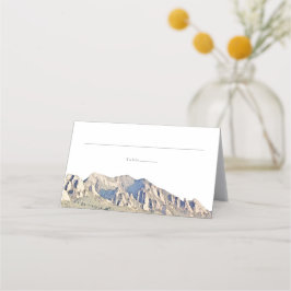 Cartão De Mesa Watercolor Boulder Colorado Flatirons Name