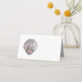 Cartão De Mesa Watercolor Sea Shell Place Card 