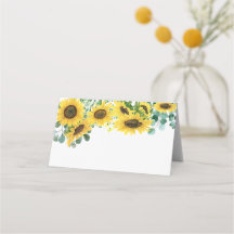 Watercolor Sunflower e Eucalyptus Wedding