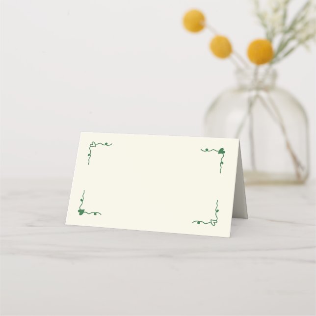 Cartão De Mesa Whimsical com Letra manuscrita (Frente)