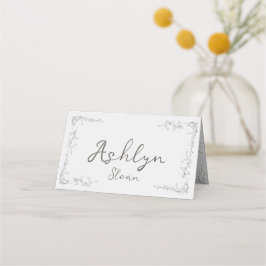 Cartão De Mesa Whimsical Hand Drawn Script Wedding Guest
