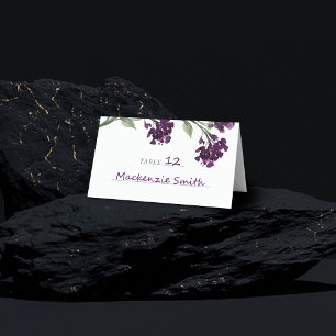 Cartão De Mesa Wildbloom Flores Boêmicas Roxas Profundas