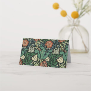Cartão De Mesa William Morris Compton Floral Art Nouveau Pattern