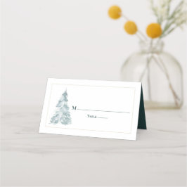 Cartão De Mesa Winter Pine Romance