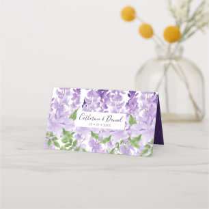 Cartão De Mesa Wisteria de Aquarela Casamento