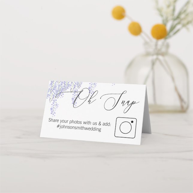 Cartão De Mesa Wisteria de placa de mesa dobrada do compartilhame (Frente)