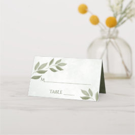 Cartão De Mesa Wistful Sage Green deixa um elogio elegante de cas