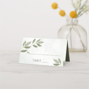 Cartão De Mesa Wistful Sage Green deixa um elogio elegante de cas