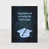 Cartão de mestrado para Son Confetti Design