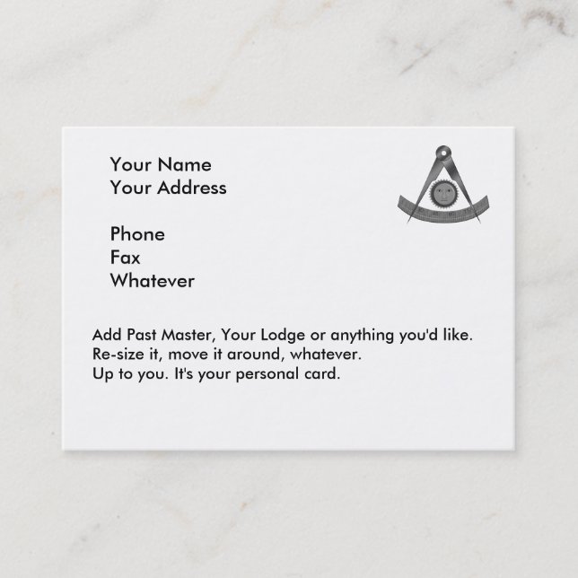 Cartão de mestrado passado (Frente)