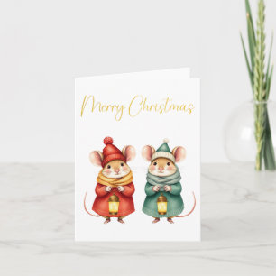 Cartão de Mice de Natal