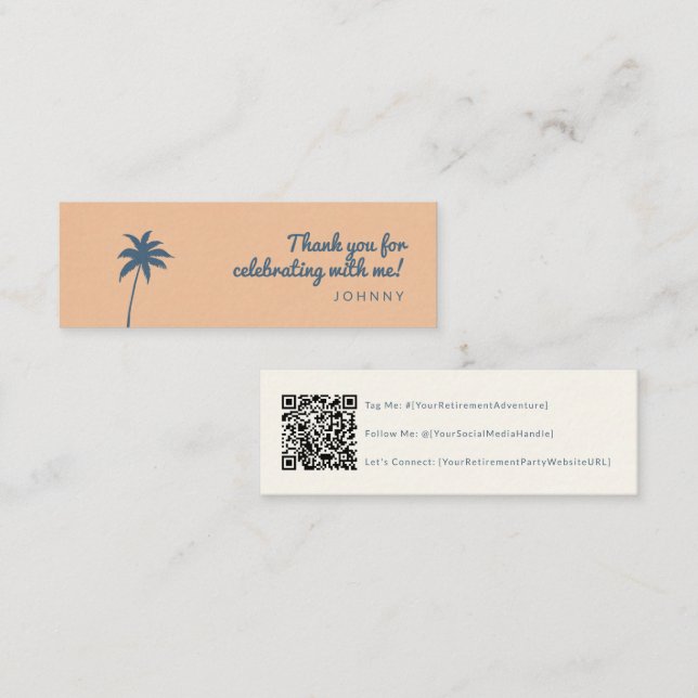 cartão de mídia social de código qr da parte de ap (Frente/Verso)