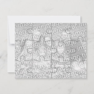 Cartão de "Mock" Puzzle de Foto Personalizável - 1