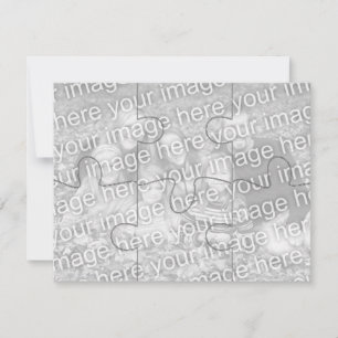 Cartão de "Mock" Puzzle de Foto Personalizável - 6